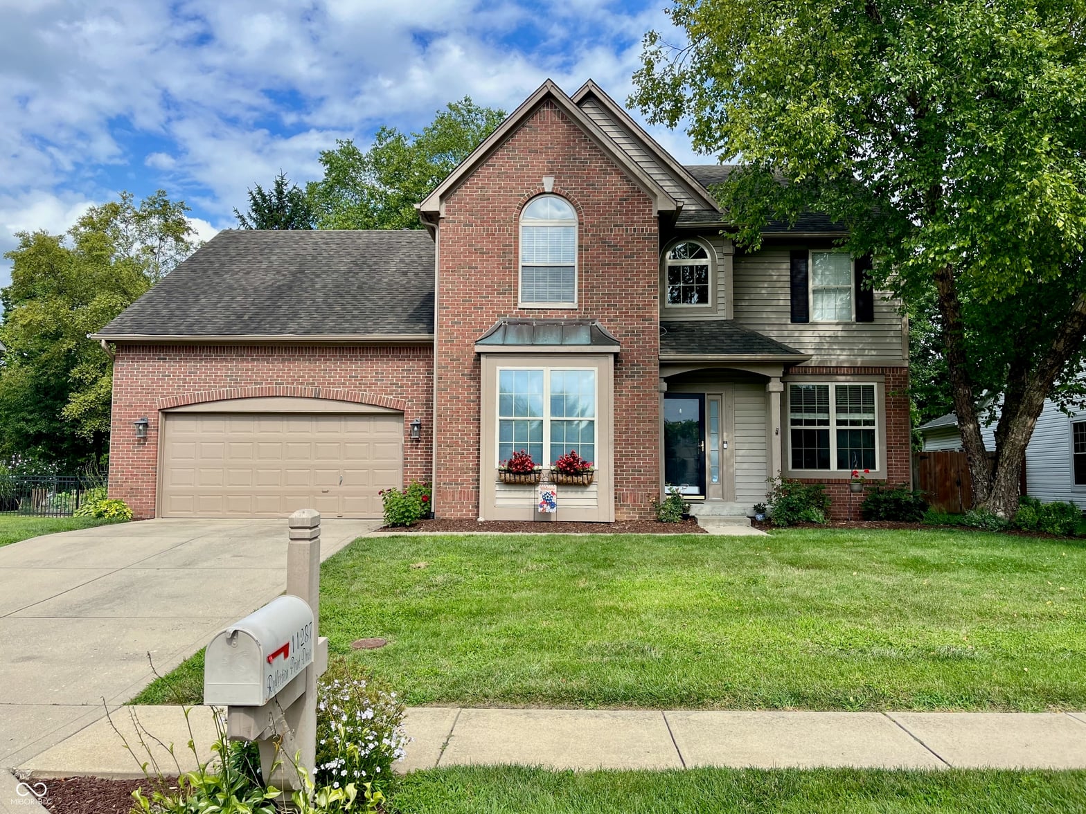 Front exterior at 11287 Reflection Point Drive, Fishers, IN