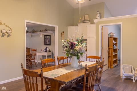 Dining room at 5427 State Road 46 East E, Nashville, IN