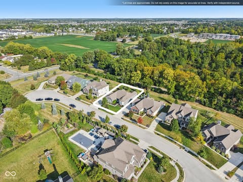 Aerial view at 4862 Waterhaven Drive, Noblesville, IN