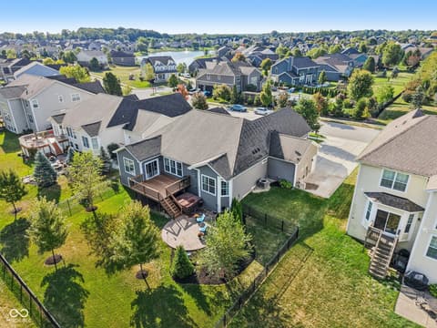 Aerial view at 4862 Waterhaven Drive, Noblesville, IN