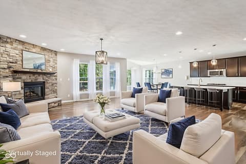 Living room at 4862 Waterhaven Drive, Noblesville, IN
