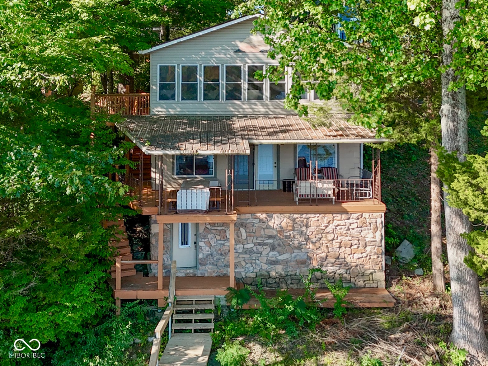 Backyard at 7372 Trout Drive, Nineveh, IN