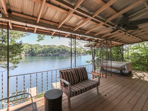 Outdoor living area at 7372 Trout Drive, Nineveh, IN