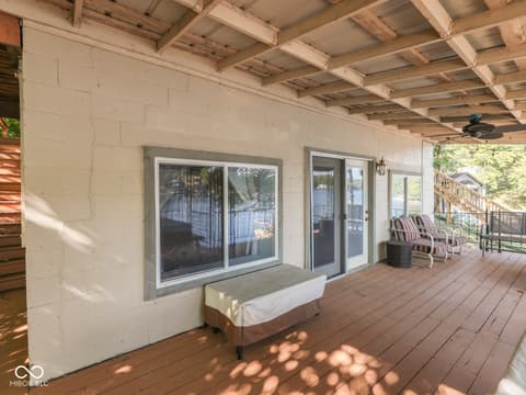 Outdoor living area at 7372 Trout Drive, Nineveh, IN