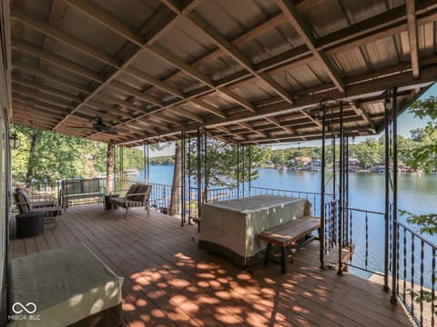 Outdoor living area at 7372 Trout Drive, Nineveh, IN