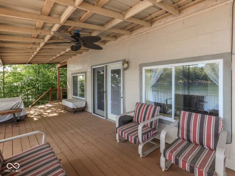 Outdoor living area at 7372 Trout Drive, Nineveh, IN