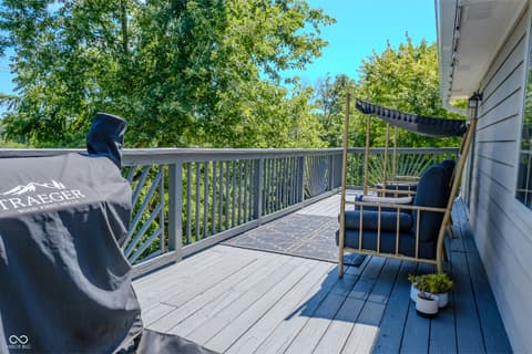Outdoor living area at 9762 Conifer Court, Fishers, IN