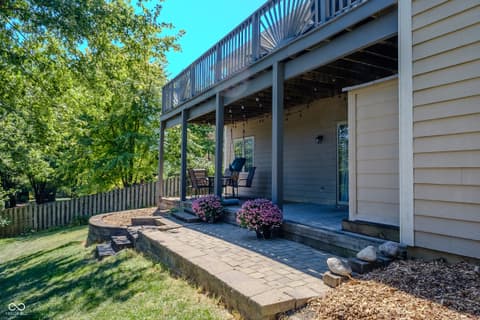 Outdoor living area at 9762 Conifer Court, Fishers, IN