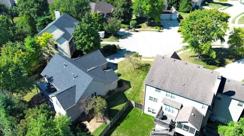 Aerial view at 9762 Conifer Court, Fishers, IN