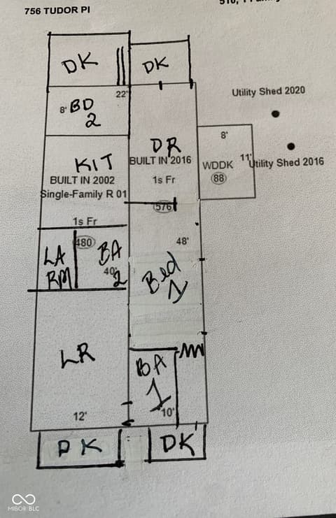 Floor Plan — 756 Tudor Place, North Vernon, IN