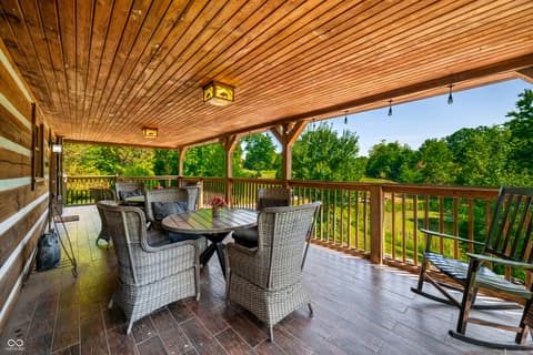 Outdoor living area at 9601 Buffalo Pike, Freetown, IN