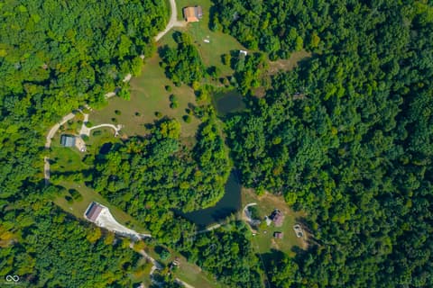 Aerial view at 9601 Buffalo Pike, Freetown, IN