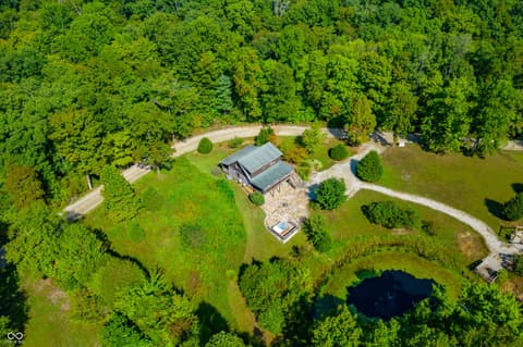 Aerial view at 9601 Buffalo Pike, Freetown, IN