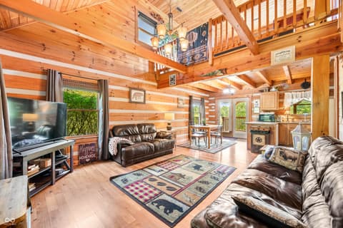 Living room at 9601 Buffalo Pike, Freetown, IN
