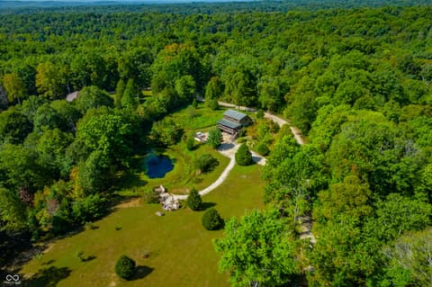 Aerial view at 9601 Buffalo Pike, Freetown, IN