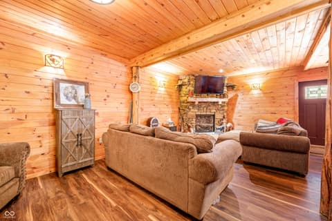 Living room at 9601 Buffalo Pike, Freetown, IN