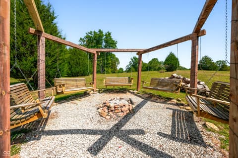 Outdoor living area at 9601 Buffalo Pike, Freetown, IN