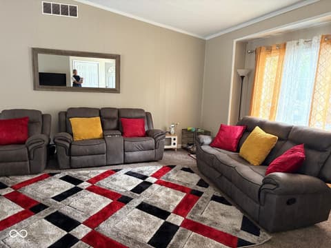 Living room at 5420 W 62nd Street, Indianapolis, IN