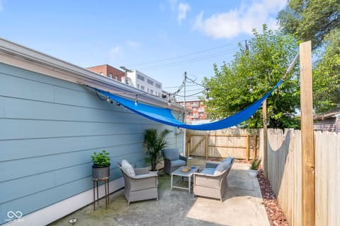Outdoor living area at 1138 Olive Street, Indianapolis, IN