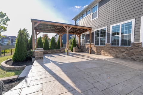 Outdoor living area at 1645 Altair Drive, Carmel, IN
