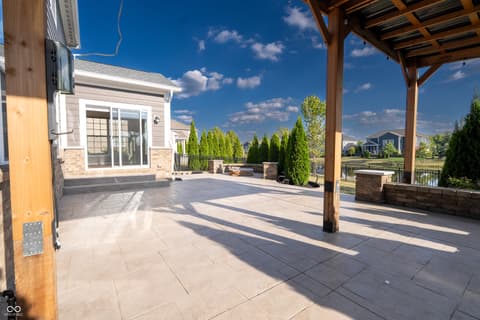 Outdoor living area at 1645 Altair Drive, Carmel, IN