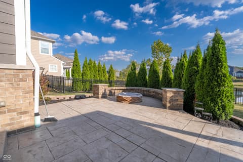 Outdoor living area at 1645 Altair Drive, Carmel, IN