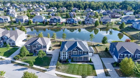 Aerial view at 1645 Altair Drive, Carmel, IN