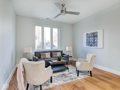 Living room at 319 E 16th Street, Indianapolis, IN