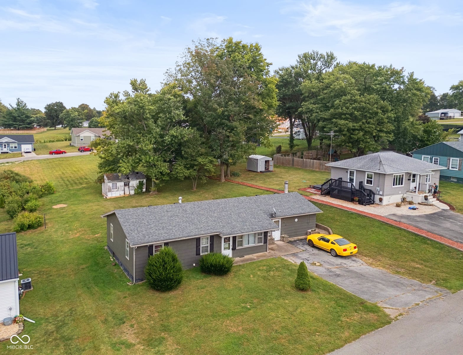 Aerial view at 412 Ridgeview Drive, Salem, IN