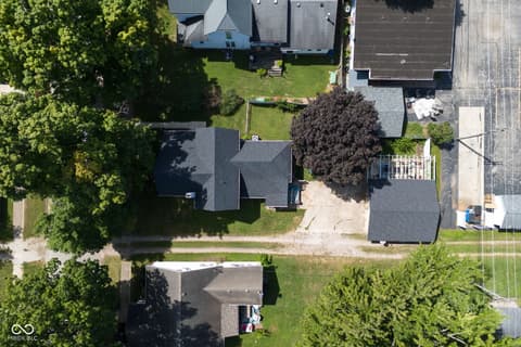Aerial view at 609 Jefferson Street, Covington, IN