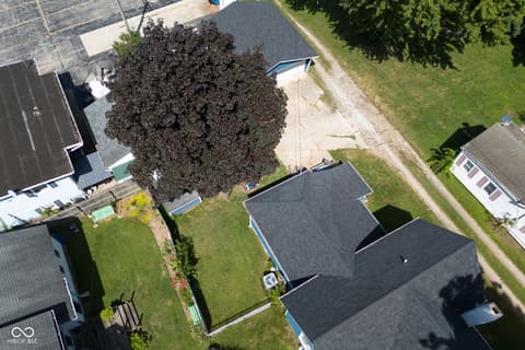 Aerial view at 609 Jefferson Street, Covington, IN