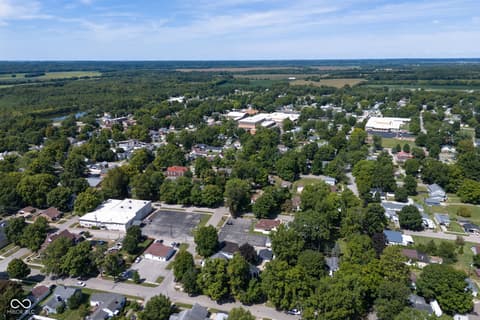Aerial view at 609 Jefferson Street, Covington, IN