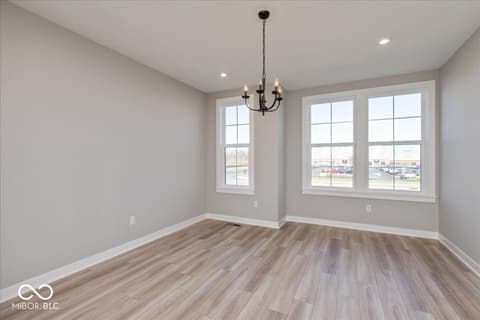 Living room at 408 Elite Street, Westfield, IN — Bright, open living space with abundant natural light