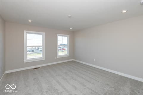 Bedroom at 406 Elite Street, Westfield, IN — Spacious bedroom with abundant natural light and windows.