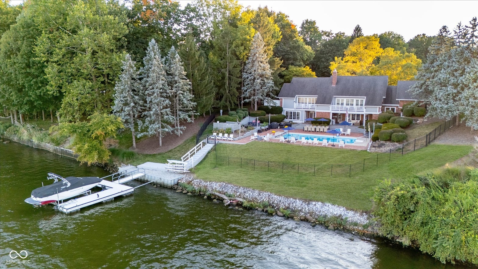 Aerial view at 73 Forest Hollow Drive, Cicero, IN