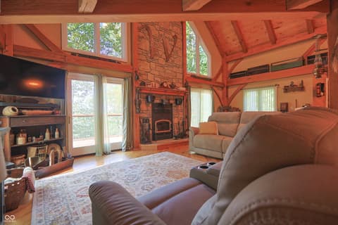 Living room at 9007 E Agate Avenue, Nashville, IN