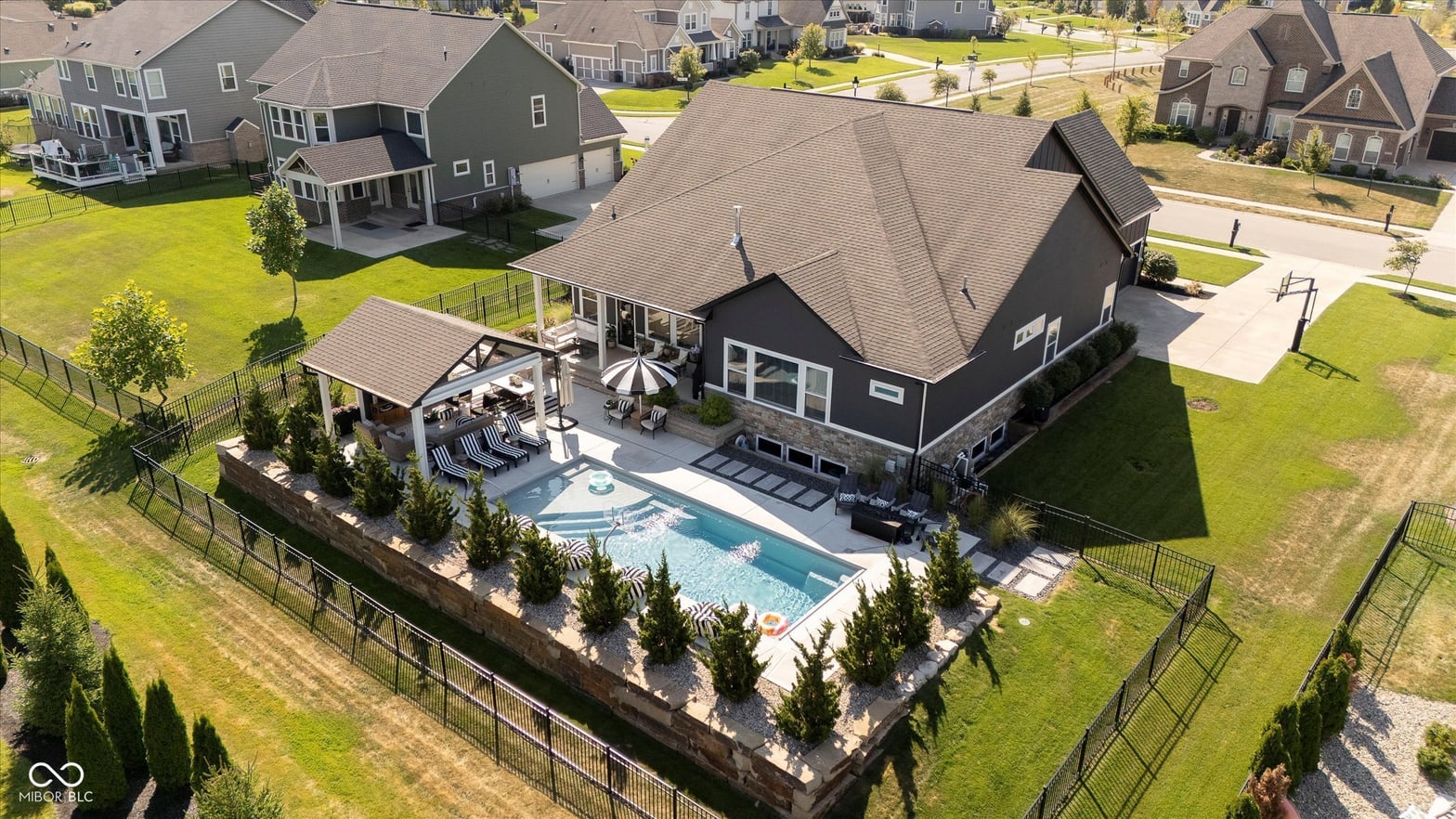 Aerial view at 16324 Portage Trail Lane, Fortville, IN