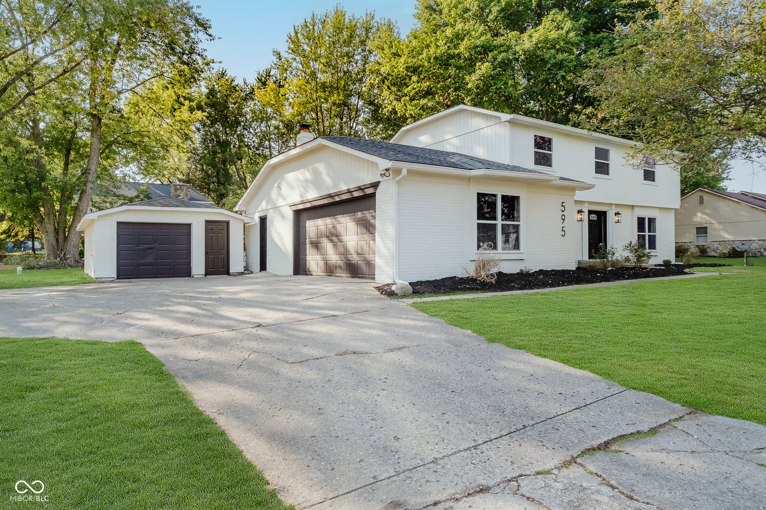 Front exterior at 595 Memory Lane, Carmel, IN