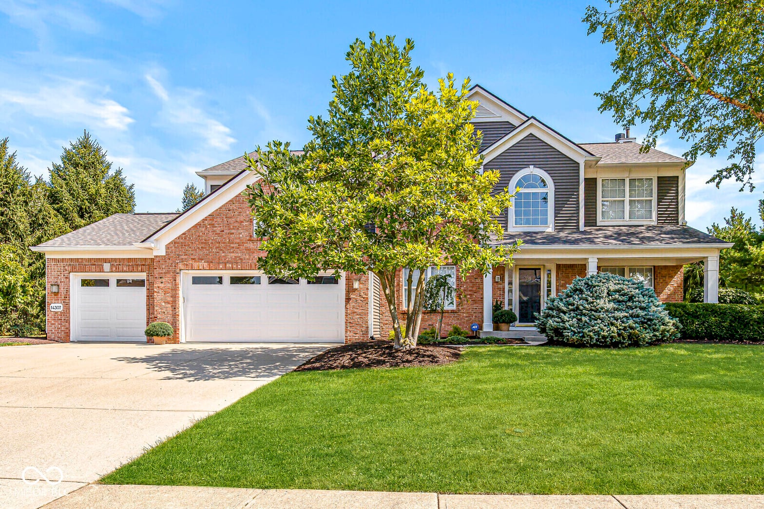 Front exterior at 14307 Autumn Woods Drive, Carmel, IN