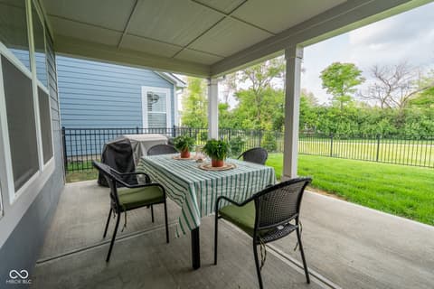 Outdoor living area at 9741 Haughton Lane, McCordsville, IN