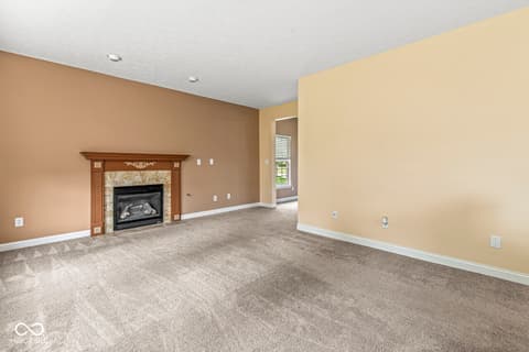 Living room at 8057 Meadow Bend Lane, Indianapolis, IN