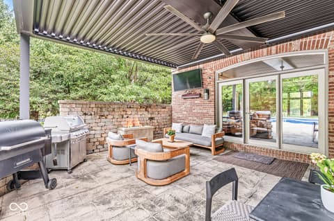 Outdoor living area at 3986 Chadwick Drive, Carmel, IN