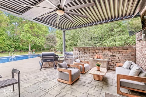 Outdoor living area at 3986 Chadwick Drive, Carmel, IN