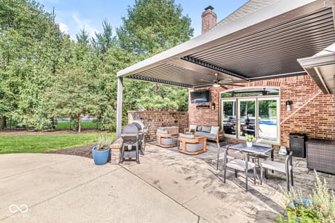 Outdoor living area at 3986 Chadwick Drive, Carmel, IN