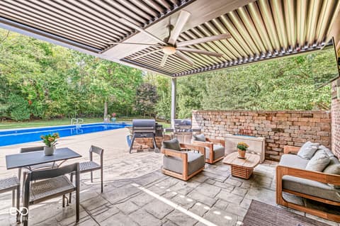 Outdoor living area at 3986 Chadwick Drive, Carmel, IN
