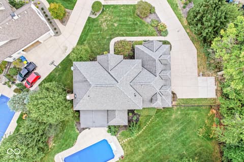 Aerial view at 3986 Chadwick Drive, Carmel, IN