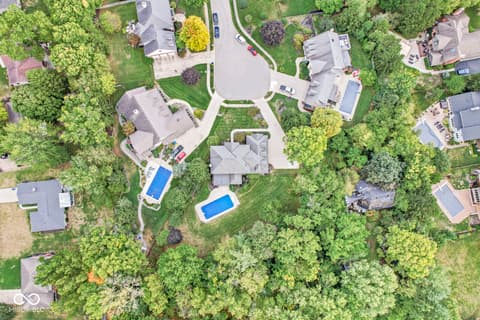 Aerial view at 3986 Chadwick Drive, Carmel, IN