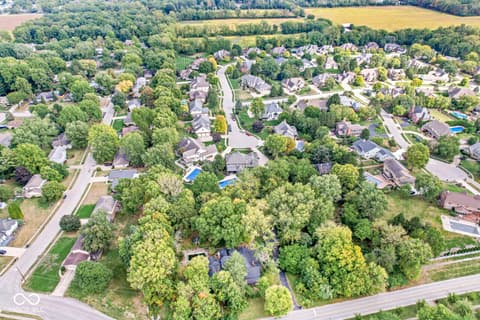 Aerial view at 3986 Chadwick Drive, Carmel, IN