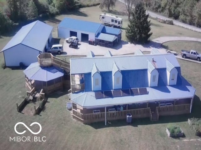 Aerial view at 11032 Fiscus Cemetary Road, Coal City, IN