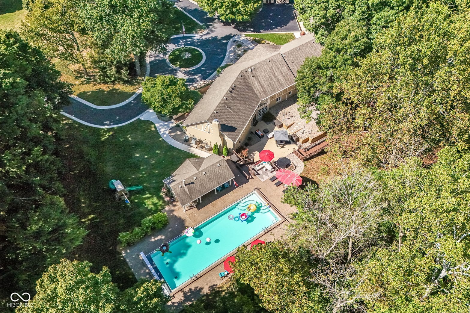 Aerial view at 8215 Sunray Court, Indianapolis, IN